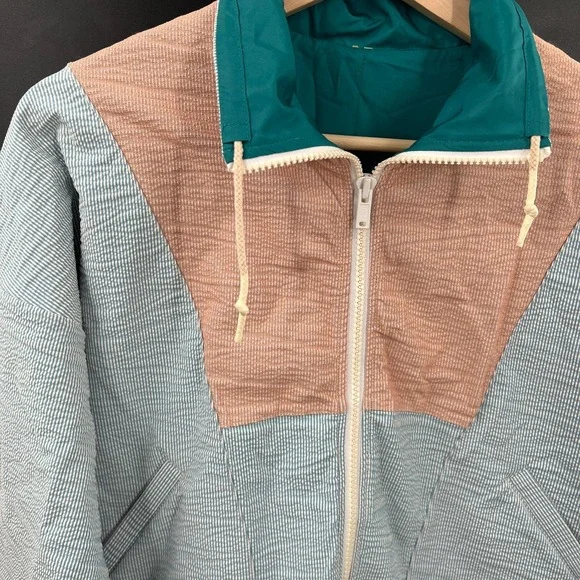 Without walls windbreaker Urban outfitters retro colorblock zip up lightweight M - Picture 3 of 13